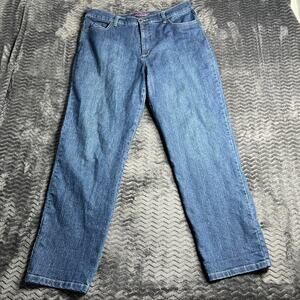 Gloria Vanderbilt Jeans Womens 16 Blue Dark Wash Denim Amanda Missy Straight